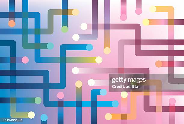ilustrações, clipart, desenhos animados e ícones de fundo abstrato. esquema de rede social. conexões. - trilha passagem de pedestres
