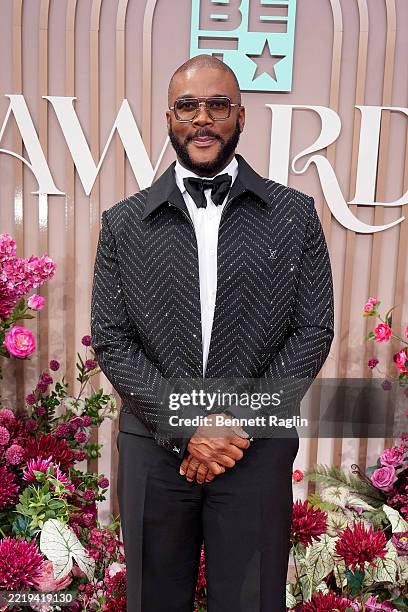 Tyler Perry attends the 2025 BET Awards at Peacock Theater on June 09, 2025 in Los Angeles, California.
