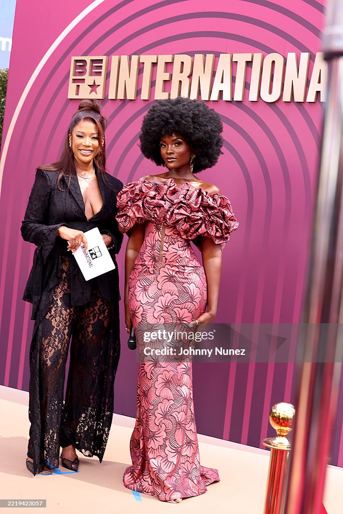 Leddi Radebe Leddi Radebe and Sonia Tucker attend the 2025 BET Awards at Peacock ...