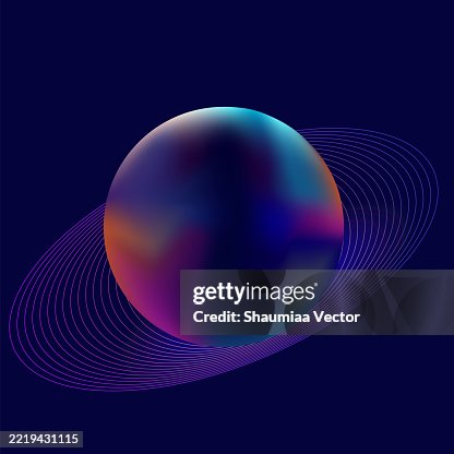 Abstract multicolored gradient 3d sphere design Abstract multicolored gradient 3d sphere design