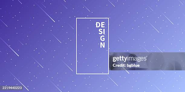 trendy starry sky with blue gradient - lavender background stock illustrations