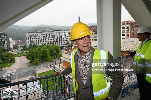 British architect Norman Foster and the Executive Committee of the Bilbao Fine Arts Museum Foundation visit Agravitas, on 10 June, 2025 in Bilbao,...