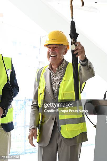 British architect Norman Foster and the Executive Committee of the Bilbao Fine Arts Museum Foundation visit Agravitas, on 10 June, 2025 in Bilbao,...