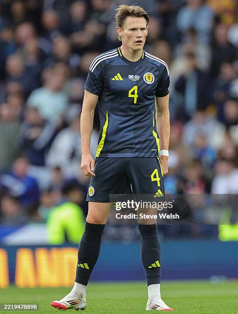 Scott McTominay of Scotland during the international friendly match between Scotland and Iceland at Hampden Park on June 6, 2025 in Glasgow, Scotland.