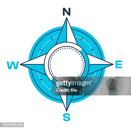 Compass Rose Direction Navigation Icon Symbol Design Element Compass Rose Direction Navigation Icon Symbol Design Element
