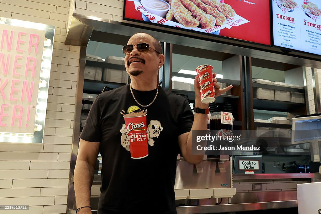 Iced Tea Rapper Muscles Ice T celebrates National Iced Tea Day at Raising Cane's Times Square ...