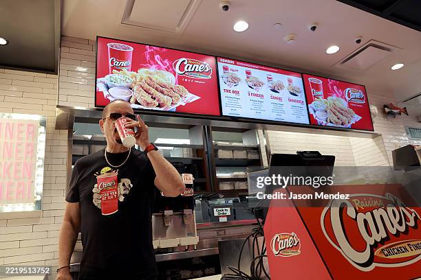 Iced Tea Rapper Muscles Ice T celebrates National Iced Tea Day at Raising Cane's Times Square ...