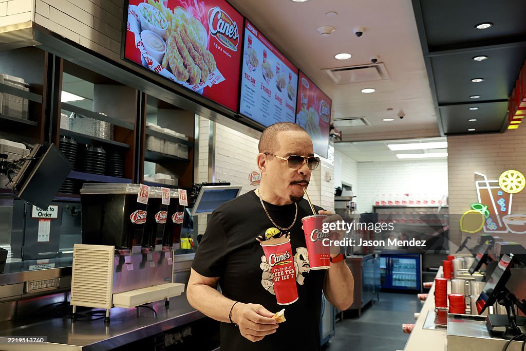 Ice T Rapper Ice Tea Ice T celebrates National Iced Tea Day at Raising Cane's Times Square ...