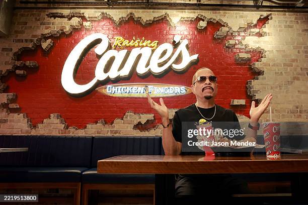 Iced Tea Rapper Muscles Ice T celebrates National Iced Tea Day at Raising Cane's Times Square ...