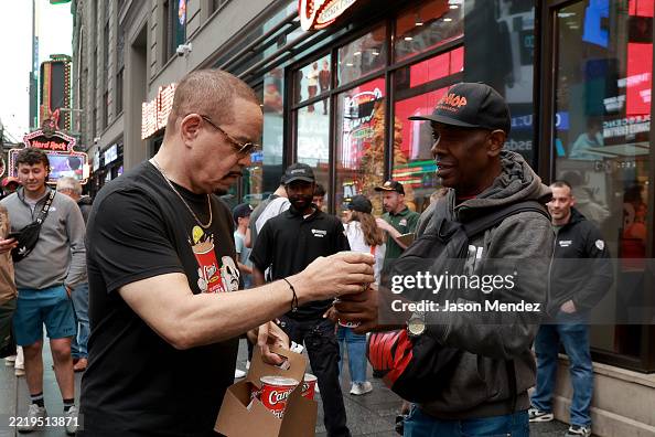 Ice T Rapper Ice Tea Ice T celebrates National Iced Tea Day at Raising Cane's Times Square ...