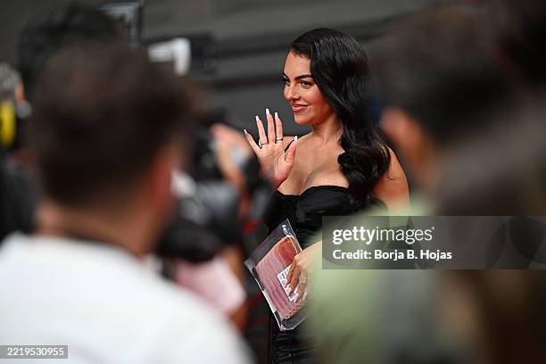 Georgina Rodríguez attends the red carpet for the 10th Anniversary of Netflix Spain at Palacio de Cristal on June 10, 2025 in Madrid, Spain.