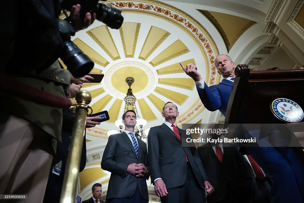 Senators Speak To The Press Following Capitol Hill Policy Luncheons