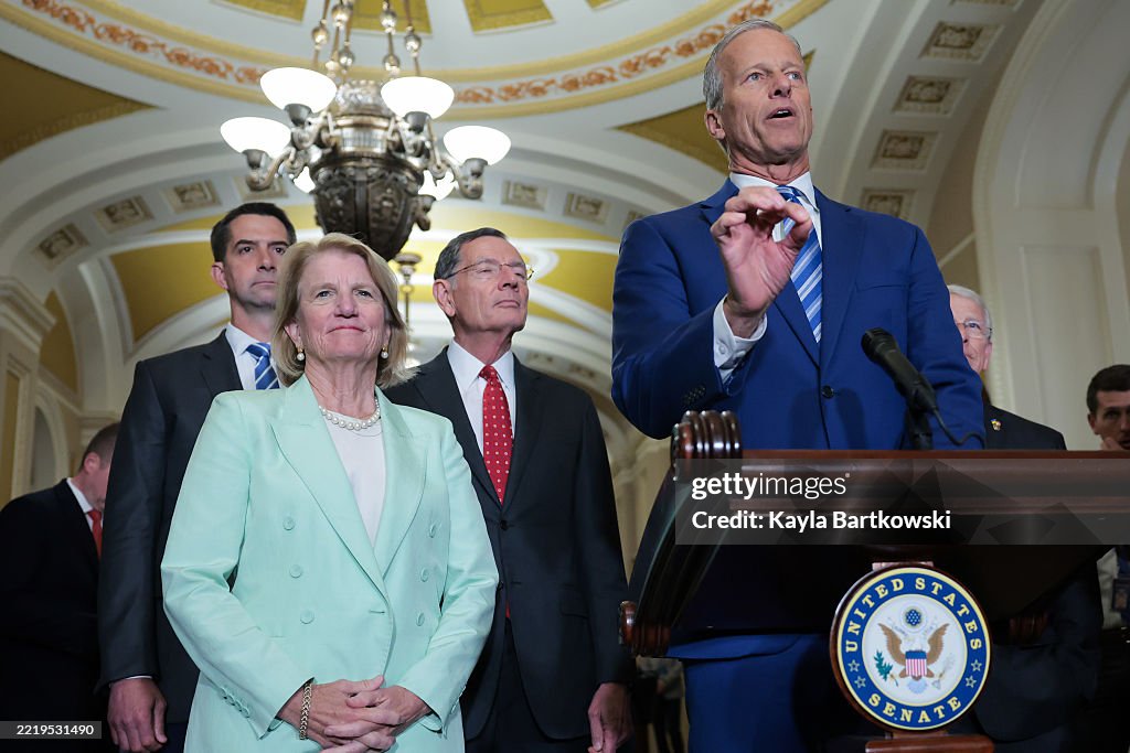 Senators Speak To The Press Following Capitol Hill Policy Luncheons