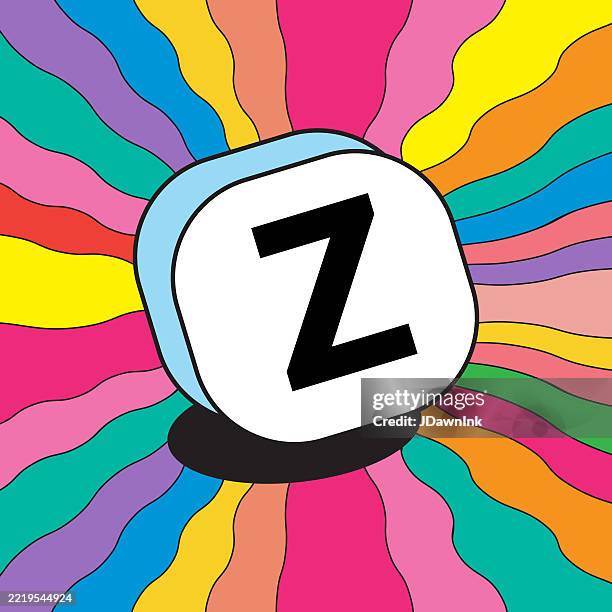 bunte freundschaft armband buchstabe perle stil schriftart design alphabet großbuchstabe z - buchstabe z stock-grafiken, -clipart, -cartoons und -symbole