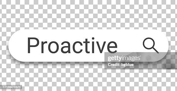 proactive - search bar on transparent background - excited computer stock illustrations
