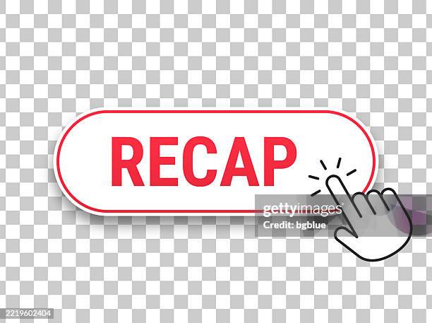 Recap Icon Button Recap 3d Click Web Button With Hand Cursor On Blank Background High-Res ...