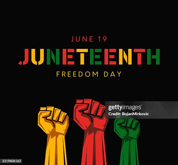 juneteenth card, background, freedom day, june 19. vector - black culture background stock illustrations