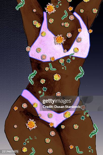 ilustrações de stock, clip art, desenhos animados e ícones de infected organism illustration - organismo acidófilo