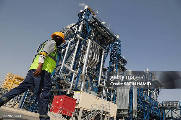 Worker is pictured at the Khurmala power plant, south of Arbil, the capital of Iraq's autonomous Kurdistan region, on Jun 15, 2025.