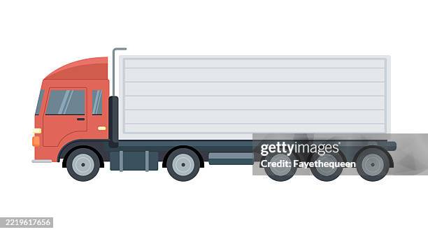 transport truck isolated on white background. - truck driver stock illustrations