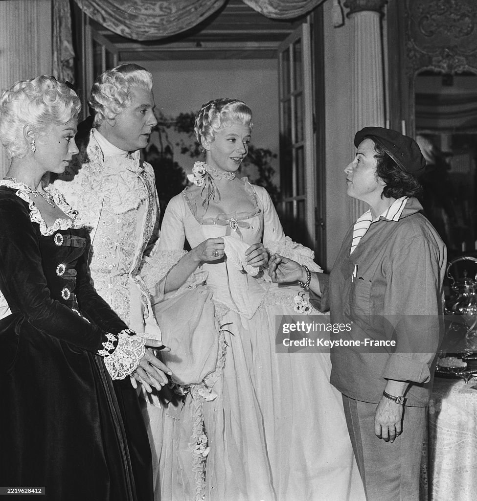 Dany Robin, Jean Desailly, Simone Valère et Jacqueline Audry en 1959