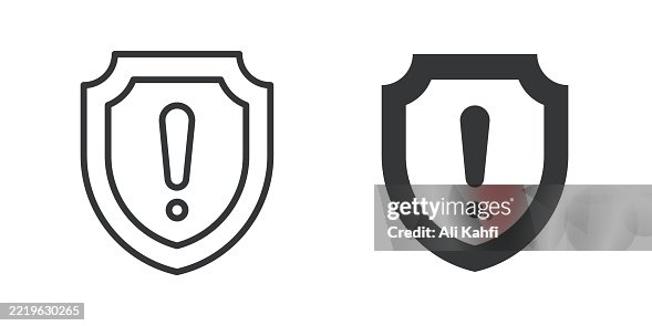 Protection Risk thin line and glyph solid icon. Editable stroke and perfect pixel isolated on transparent background Protection Risk thin line and glyph solid icon. Editable stroke and perfect pixel isolated on transparent background