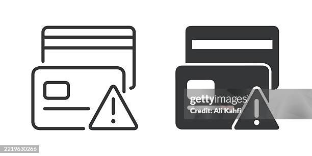 risk payment thin line and glyph solid icon. editable stroke and perfect pixel isolated on transparent background - using debit card stock illustrations