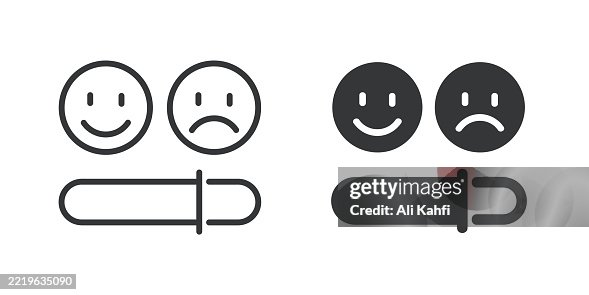 Satisfaction Level thin line and glyph solid icon. Editable stroke and perfect pixel isolated on transparent background Satisfaction Level thin line and glyph solid icon. Editable stroke and perfect pixel isolated on transparent background