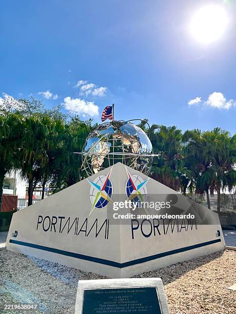 Portmiami Sign 11 Florida Palm Trees Map Stock Photos, High-Res Pictures, and Images ...