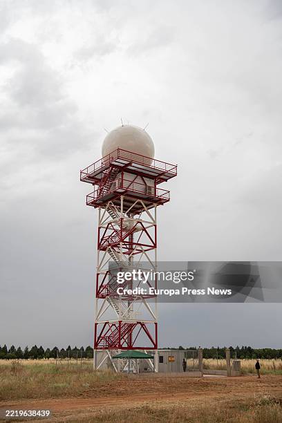 The Secretary of State for the Environment, Hugo Moran, during the inauguration of the new weather radar - part of the radar network of the State...