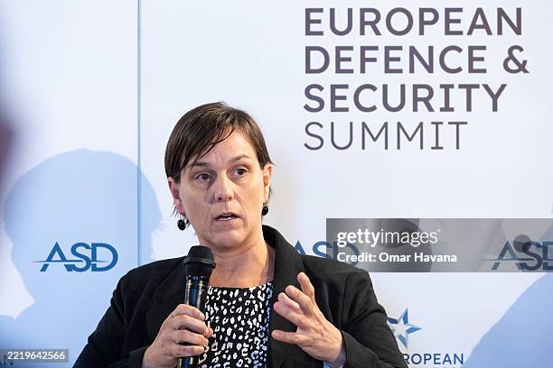 Edit Komaromi, Team Leader for Hybrid Threats at the European Commission, speaks during a panel entitled “Protecting Critical Infrastructure Against...