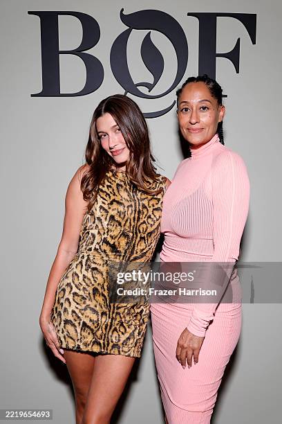 Hailey Bieber, Founder & Creative Director, Rhode and Tracee Ellis Ross, Owner/Founder/Co-CEO, Pattern Beauty attend The Business of Beauty Global...