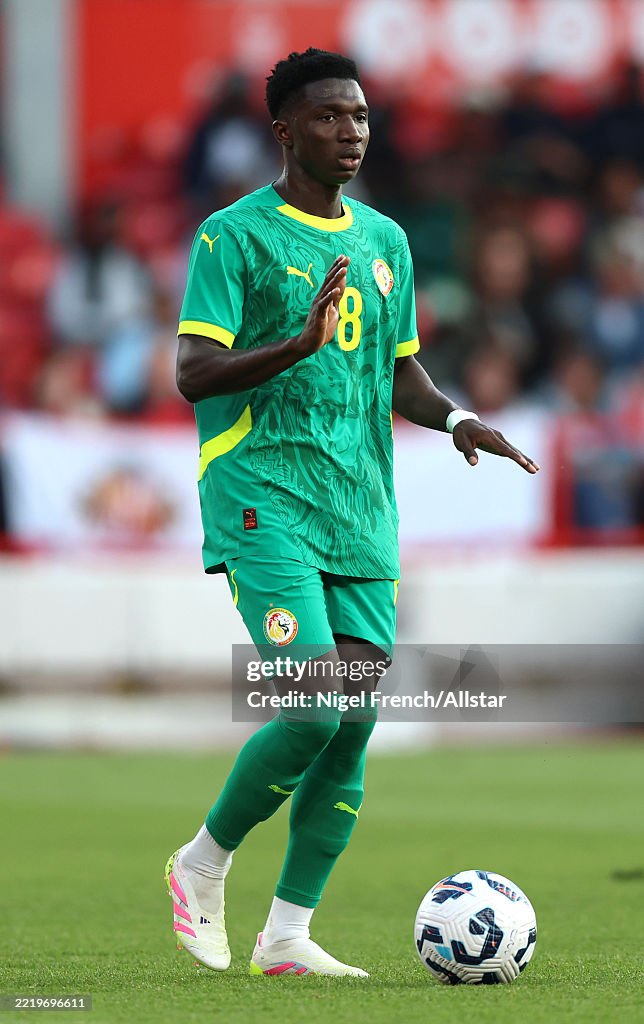 Sengal Mathil Lamine Camara of Senegal on the ball during the international... News ...