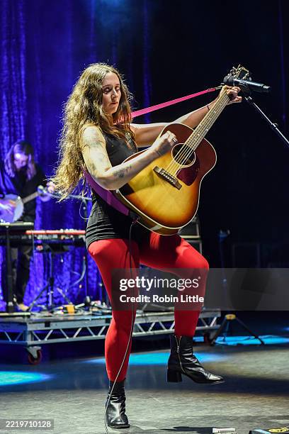 Waxahatchee performs onstage during a concert at Eventim Apollo on June 11, 2025 in London, England.