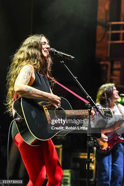 Waxahatchee performs onstage during a concert at Eventim Apollo on June 11, 2025 in London, England.