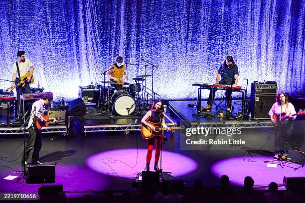 Waxahatchee performs onstage during a concert at Eventim Apollo on June 11, 2025 in London, England.