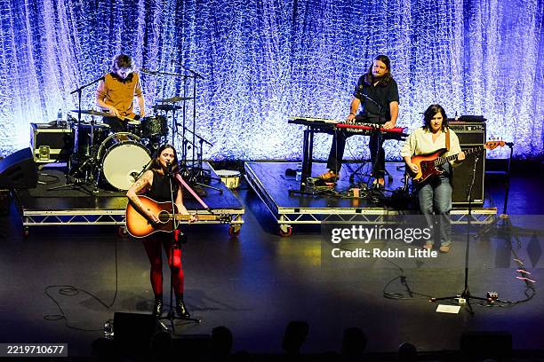 Waxahatchee performs onstage during a concert at Eventim Apollo on June 11, 2025 in London, England.