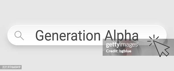 generation alpha - search bar with cursor on blank background - website creation stock illustrations