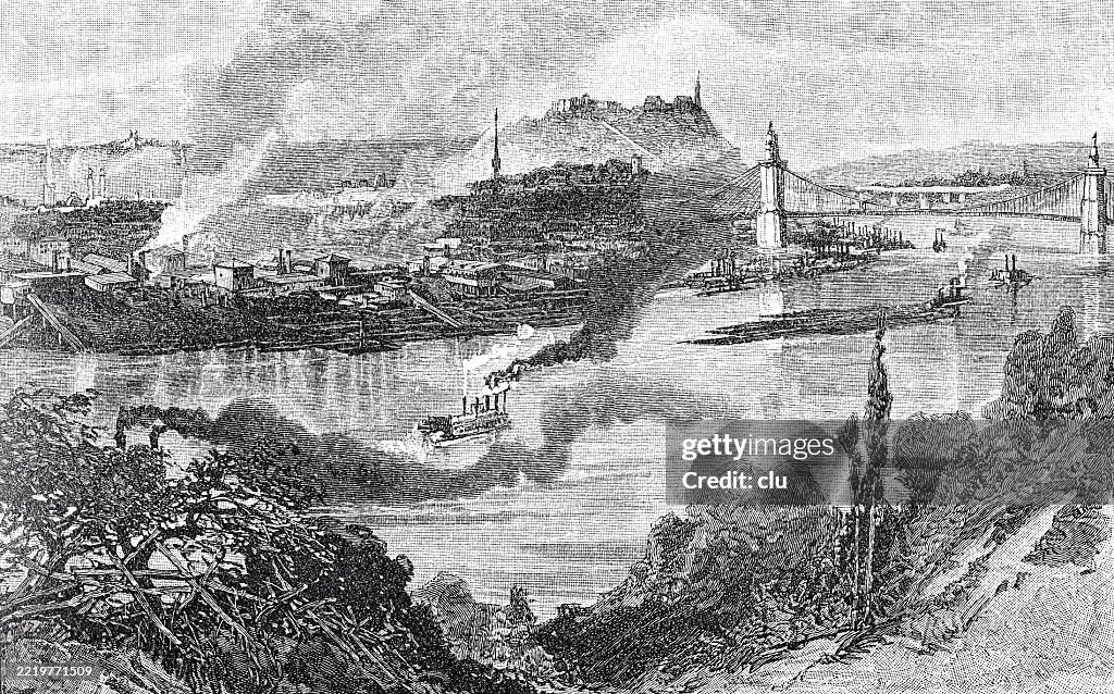 Cincinnati, seen from the Kentucky hills