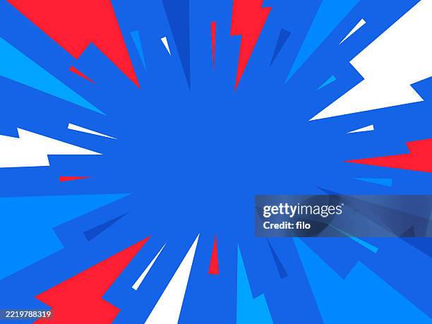 happy 4th of july usa patriotic american fireworks abstract background - red lightning background stock illustrations