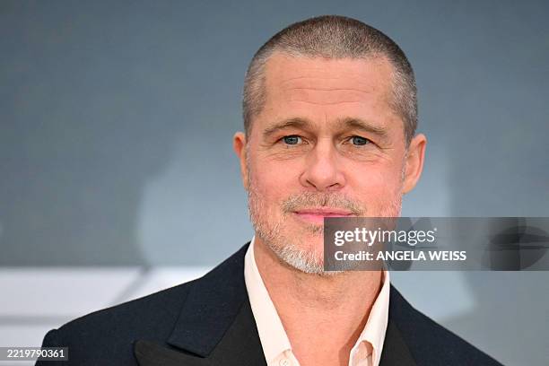 Actor Brad Pitt attends the world premiere of "F1" at Times Square in New York on June 16, 2025.