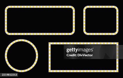Retro light bulb frame set Retro light bulb frame set
