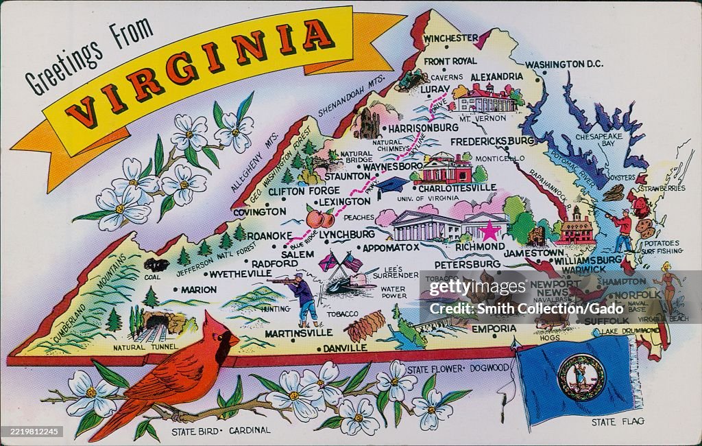 Virginia Map Illustration
