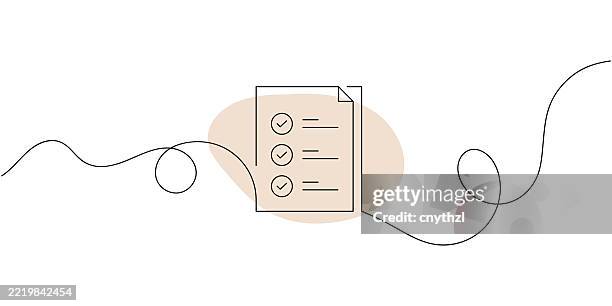 stockillustraties, clipart, cartoons en iconen met continuous line drawing of requirements icon. hand drawn symbol vector illustration. - regels