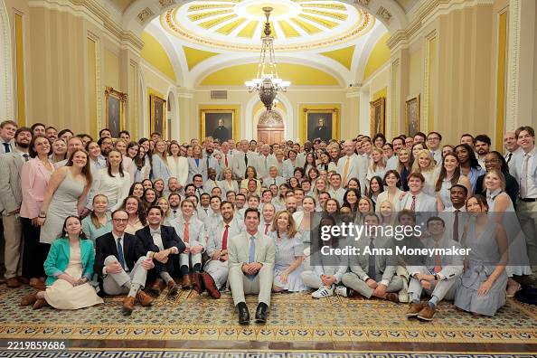 Senate.gov U.S. Senators and Senate staff pose during a photo op in honor of ...