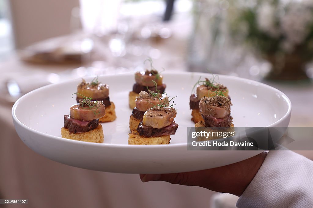 Ascot Ppostcode Detail View of Canapes at Royal Ascot on June 17, 2025 in Ascot ...