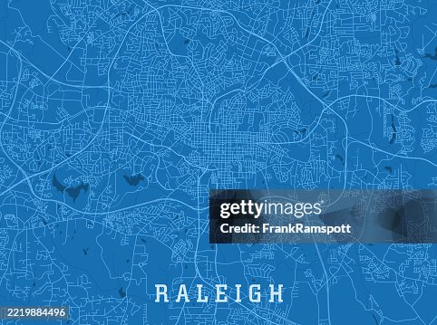 Raleigh NC City Vector Road Map Blue Horizontal Raleigh NC City Vector Road Map Blue Horizontal