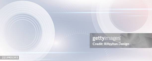 abstract white and blue circle background with blank space design. modern futuristic background . can be design for landing page, book covers, brochures, flyers, magazines, any brandings, banners, headers, presentations, and wallpaper background - gray tech background stock illustrations