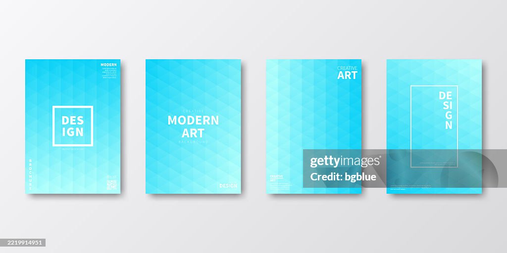 Brochure template layout, Blue cover design, business annual report, flyer, magazine