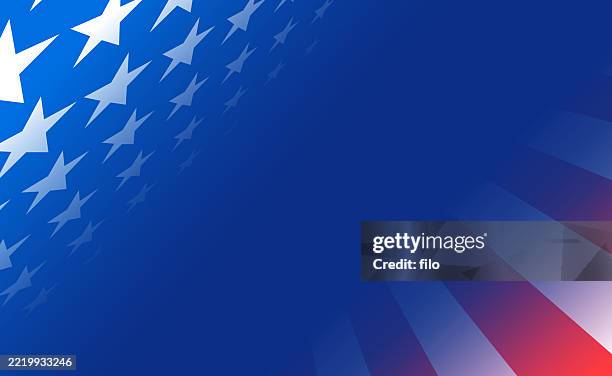 ilustraciones, imágenes clip art, dibujos animados e iconos de stock de patriótico ee.uu. américa moderno formas de estrella fondo patrón borde borde - patriotismo
